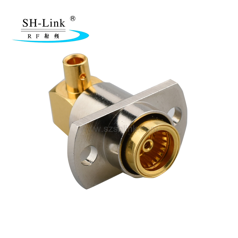 RF BMA female connector with Flange two hole solder for RG405 cable